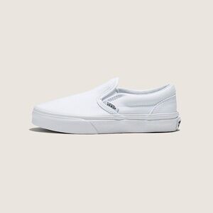 Vans Kids Classic White Slip-On Sneakers NWT